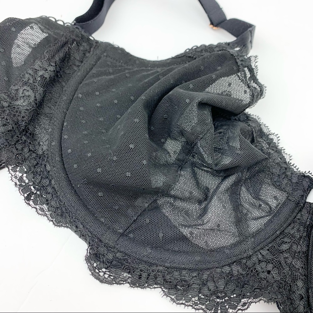 Victoria’s Secret Wicked Unlined Balconette Bra Polka Dot Lace Lingerie New - Picture 5 of 5